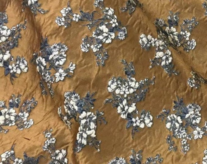 Mud color jacquard fabric, 3D oil painting texture, designer fabric, Upholstery, Decor, Costume/Fabric by the meter, 63"W, yarn-dyed fabric