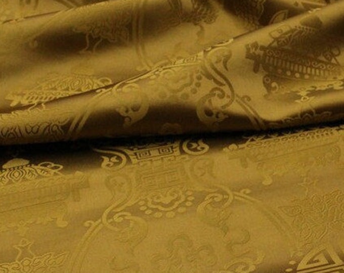 Chinese Silk Brocade Fabric Pisces Double, Table cloth, pillow case, Upholstery, Decor, Costume, Curtain, bag, Sewing/Fabric by the meter
