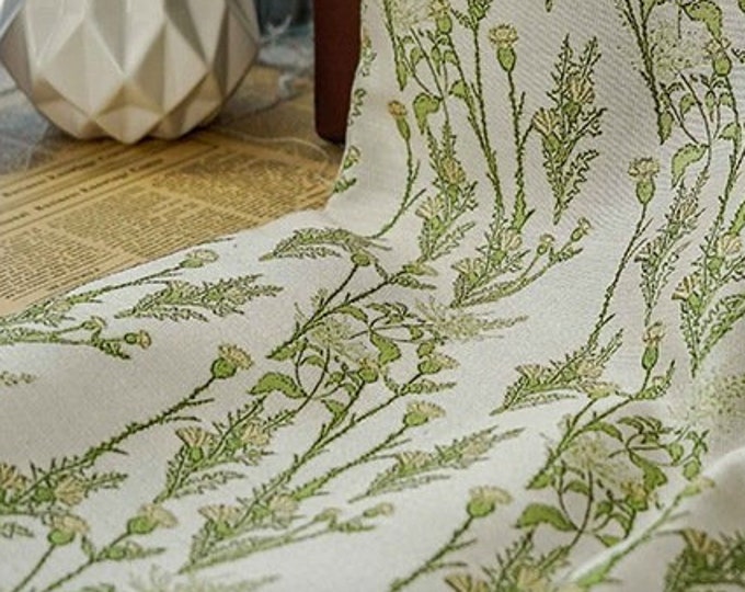 Small flower fresh jacquard fabric, 3D designer fabric, Upholstery, Decor, Costume, Sewing, Handbag, bouquet decor/fabric, 65" W By 1 Meter