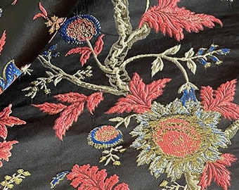 Gold & Silver thread Jacquard designer fabric, Upholstery, Prom dress, Sewing fabric, 57" W, Decor, Costume, DIY Bag, Upholstery, Quilting