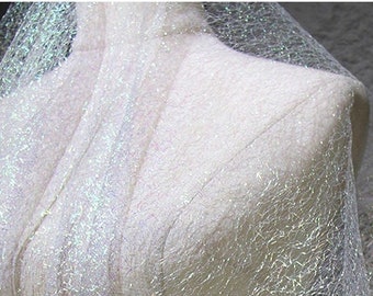63“W Soft mesh fabric, hollow wedding dress, designer fabric Lace Fabric for Wedding Dress, Doll Making, Costume, Sewing/Fabric by 1 meter