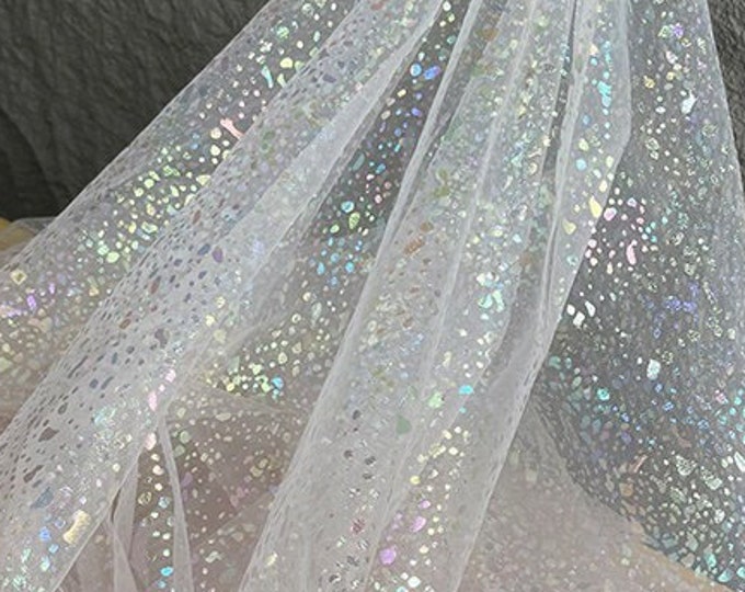 59“W Light pink soft mesh gradient fabric, designer fabric Lace Fabric for Wedding Dress, Doll Making, Costume, Sewing/Fabric by 1 meter