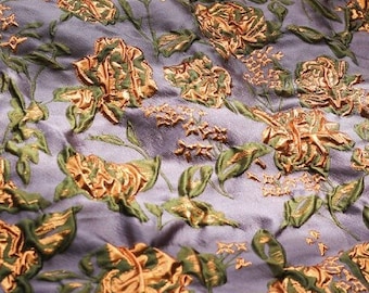 Gold thread jacquard fabric, 3D oil painting texture, designer fabric, Upholstery, Prom dress and Sewing fabric, 55" W By 1 Meter on SALE