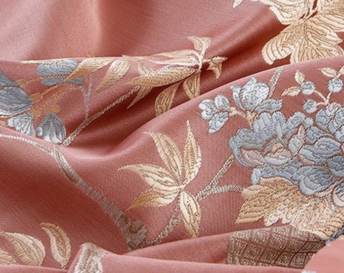 57"W Oriental Palace style brocade jacquard dress fabric, Fabulous exclusive Damask fabric, Upholstery, Decor, Costume/Fabric by the meter