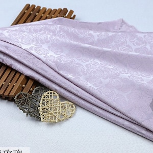 5 colori Due Lati Jacquard Satin Fabric, 59"Ampia abbondanza Rosa Cinese Antico Satin Cosplay Costumi, Vendere al metro