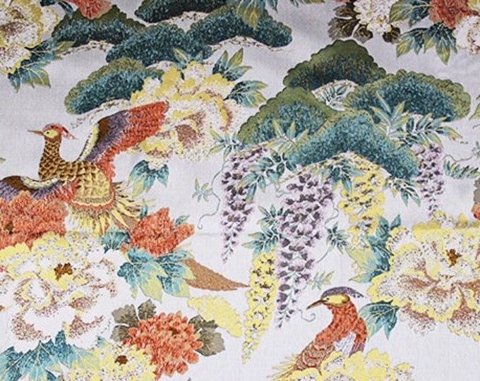 Phoenix embossed jacquard fabric, 3D designer fabric, Upholstery, Decor, Costume, Curtain, Handbag, Sewing/Fabric by the meter, 57"W