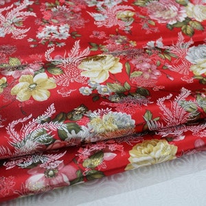 10 colori cinese tradizionale floreale Jacquard Brocade Tessuto, tessuto drappeggio floreale, abito fai-da-te tessuto per la produzione di mobili, tessuto per mobili per la casa