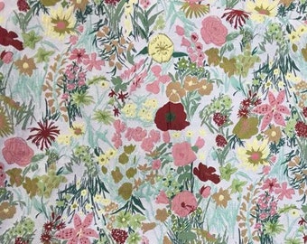 Floral Jacquard Fabric: Yarn-Dyed Rayon Polyester Blend, 55" Wide