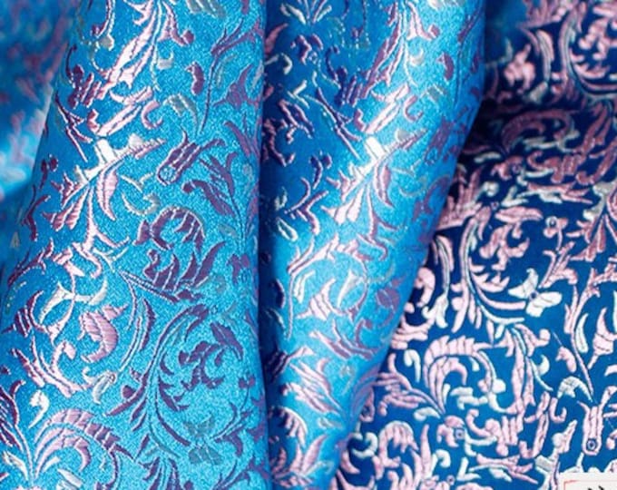 29.5" Width Silk Brocade Satin Fabric 2 sides With Feather Flower pattern|  Kids dolls clothing, Upholstery, Quilting and Sewing fabric