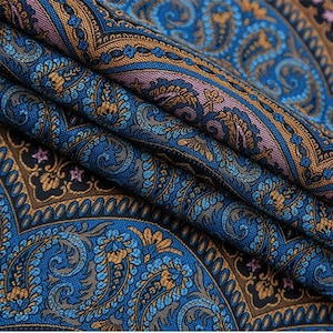 Paisley Brocade Fabric: Indian Rayon for Crafts & Upholstery