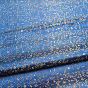 Tessuto di broccato a fiore cinese / 7,99 Prezzo al metro pieno / 35 "di larghezza / tessuto cinese in 11 colori rosso, blu, verde, giallo, porpora cinese broccato