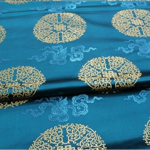 11 Colori Stile cinese Abito mongolo Imperatore Decorazione abito tibetano Broccato tessuto fatto a mano jacquard seta broccato tessuto antico, 29,5 "W
