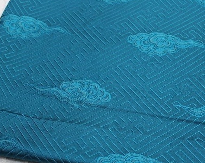 Cloud Brocade Fabric: Silk Rayon Jacquard, Costume Dress Material