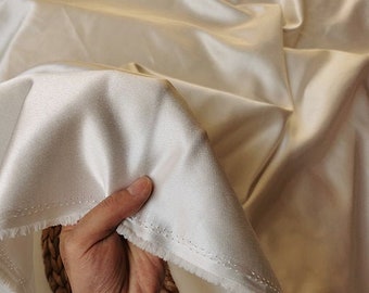 Shiny Bridal Satin Fabric: Heavy Wedding Gown Material, 59" Wide