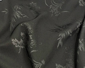 7 colors Plum, Orchid, Bamboo and Chrysanthemum Jacquard Brocade Satin Fabric, 60“Wide Floral Satin Cosplay Costumes, Sell by the meter