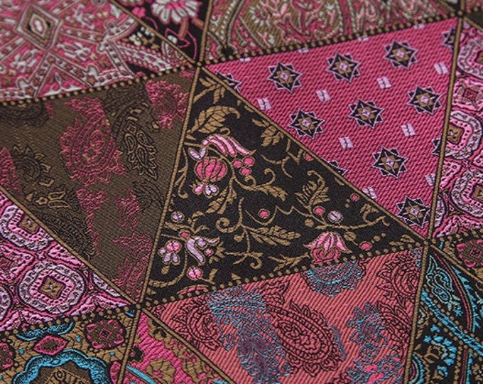 Hobo Patchwork Silk brocade fabric, 9 Colors jacquard Damask fabric, Costume dress, Cheongsam, Home Decor, Pillow Case fabric, by the meter