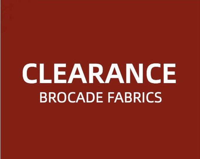 Clearance: 29.5"W Brocade Fabric Daisy Flowers Design, Wedding Fabric, 11 Colors, 3.99/meter, Upholstery, Decor, Costume/Fabric on SALE