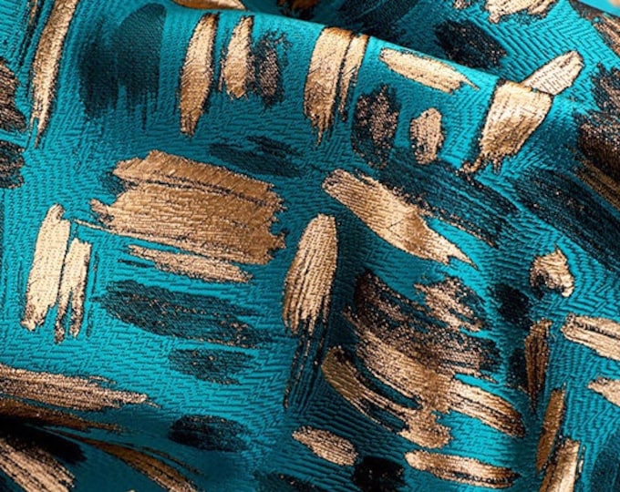 59"W Designer Fabric, Woven Gold Jacquard Fabric, Upholstery, Quilting and Sewing fabric, Clothing, Dress, 5 colors to choose,  by the yard
