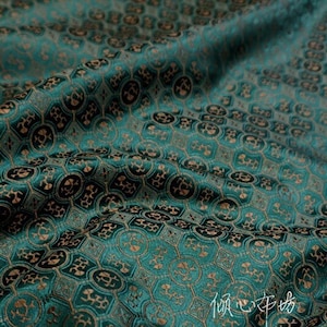 Elemento tradizionale cinese Antico tessuto tang di broccato jacquard, tenda / abito floreale tessuto fai-da-te, tessuto per mobili per la casa