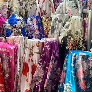 Tessuto in raso da sposa stampato morbido tinta unita - 9 colori - al metro abiti da damigella d'onore runner da tavola abiti da sposa decorazioni per feste