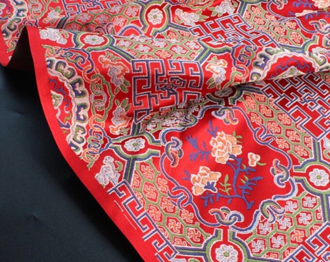 29.5"& 59"W Thang ka Embroidered Fabric Mounts Tibetan Traditional Robes, Buddhist, Upholstery, Decor, Costume, Handbag, Sewing/Fabric