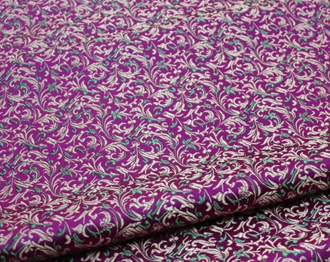 Metallic Paisley Brocade Fabric: Chinese Jacquard, 29" Wide