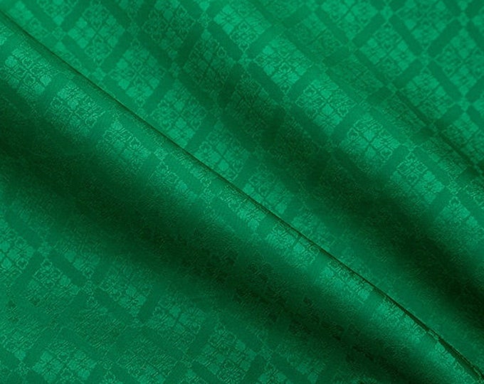 Japanese Nishijin Ori Fabric, Plain Obscured jacquard Traditional Japanese Wedding silk brocade by the meter, 59“ Width On SALE, 10+ colors