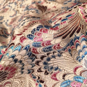 Celosia modello cinese seta broccato tessuto / 12,99 Full meter Prezzo / 29,5 "w / Cheongsam, Qipao, decorazioni per la casa, federa, tappezzeria, arredamento