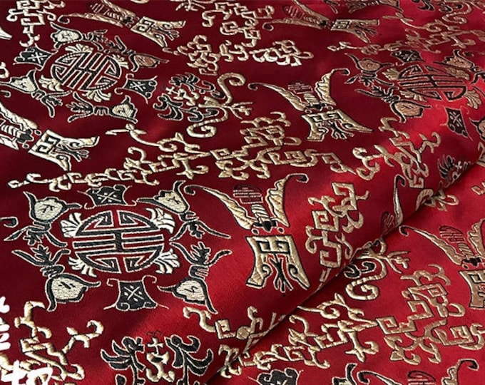 Chinese Traditional Element Jacquard Brocade Fabric, Floral Curtain/Dress DIY Making Fabric, Home Furniture Fabric