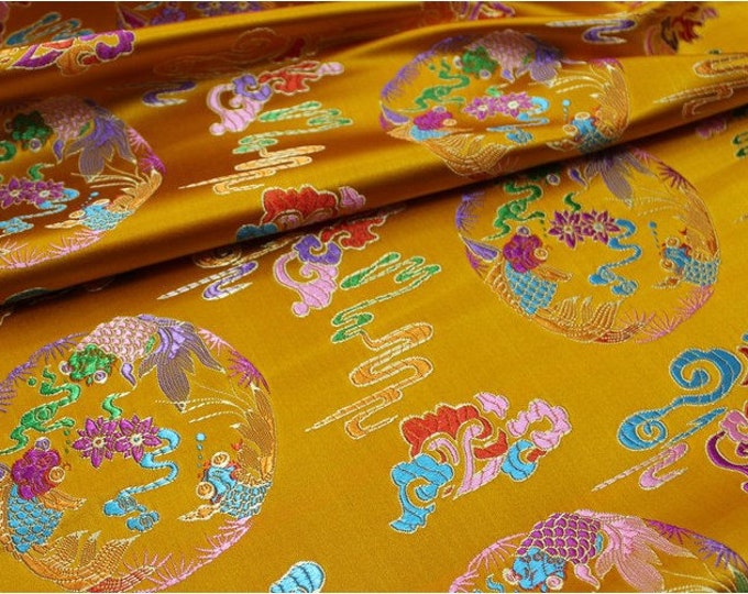 2 Colors Chinese style Mongolian Gown Tibetan robe decoration Brocade handmade fabric jacquard silk brocade antique fabric