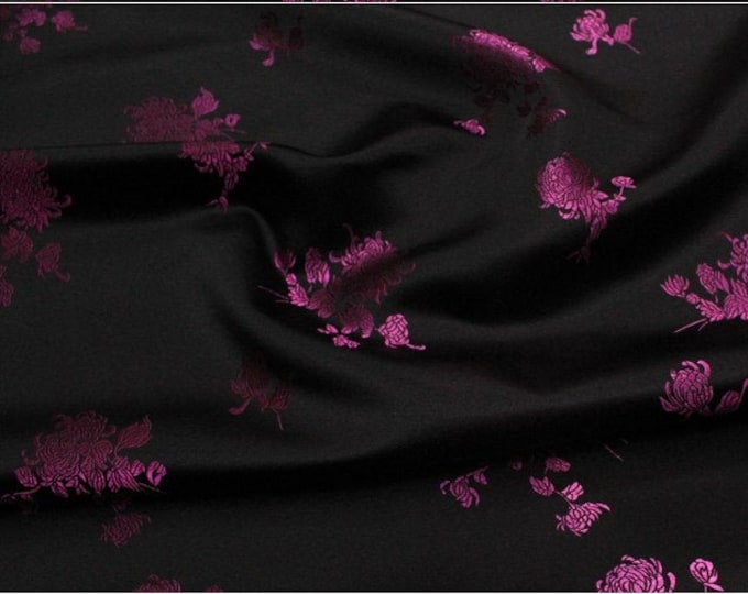 Chrysanthemum Brocade Fabric: Folk Style Cheongsam Upholstery (29.5" Width)