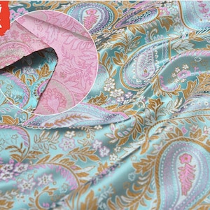 59 "W broccato tessuto Damasco Paisley tessuto Cheongsam cuscino Phoenix modello di coda in vendita, tappezzeria 10.99 / metro, trapuntatura, tessuto per cucire,