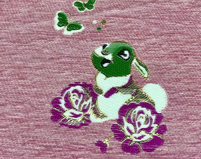 59"W Chenille Fabric Elegant Brocade Jacquard Fabric , 4 Colors Chinese Rabbit Fabric By 1 Meter on SALE, Upholstery, Quilting and Sewing