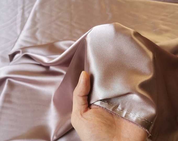 53 COLORS Satin Silk Fabric On SALE| SOLIDS Variety Color 59" Width | Fabric by the meter Dress Craft Fabric Plain Luxury Wedding Fabric