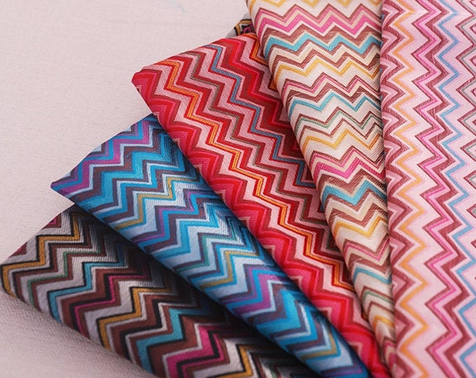 45"W Chinese brocade fabric, Brocade with Rainbow,Jacquard fabric, Kids cheongsam Qipao fabric, Cosplay DIY fabric,Kimono fabric, 5 colors