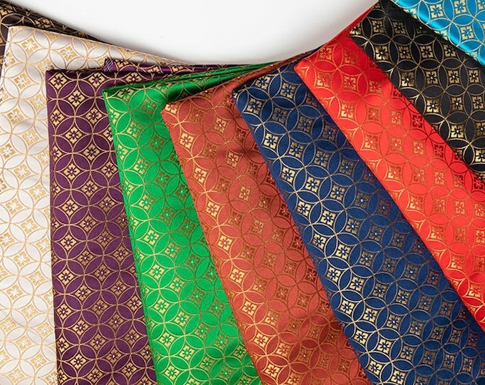 9 Colors Chinese style Mongolian Gown Tibetan robe handmade fabric jacquard silk brocade antique fabric, Upholstery, Quilting, Sewing fabric