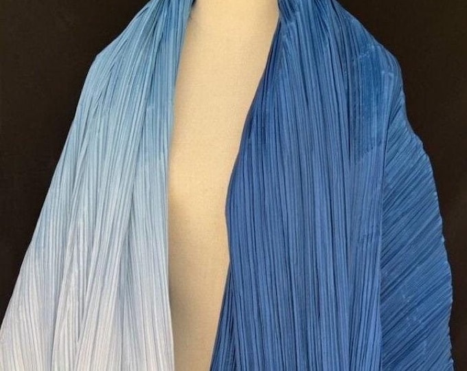 59"W Crepe Gradient Paper Pleated Stiff Wedding Fabric, Creative handmade Stiff Designer Fabric, 5 Solid colors to choose, Decor, DIY/Fabric