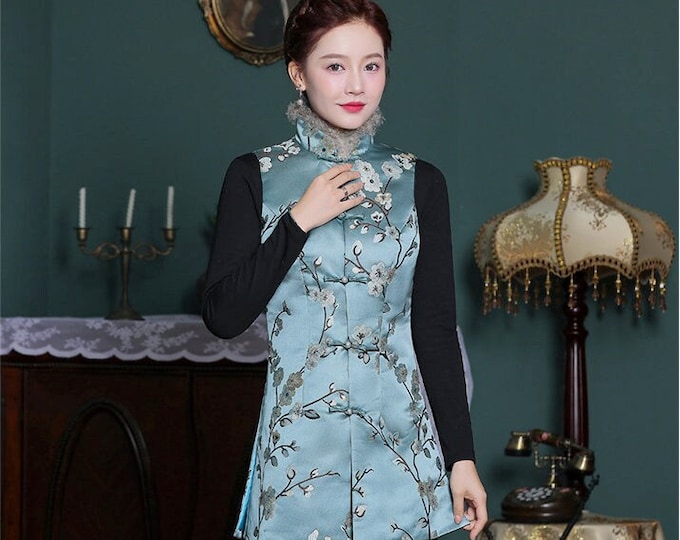 Chinese Plum blossom Brocade Fabric | 8.99 Full meter Price | 29.5" Wide | Chinese Silk Brocade Fabric | Chinese Jacquard | Asian Fabric