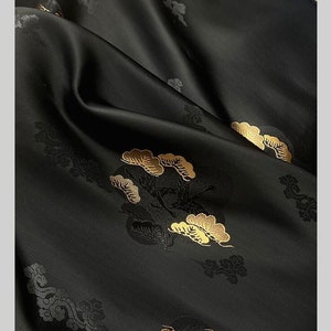 Tessuto Matsuba da 29,5" e 59" Larghezza Nishijin giapponese tessitura tessuto broccato filo d'oro al metro, 3 colori, tessuto da tappezzeria e cucito