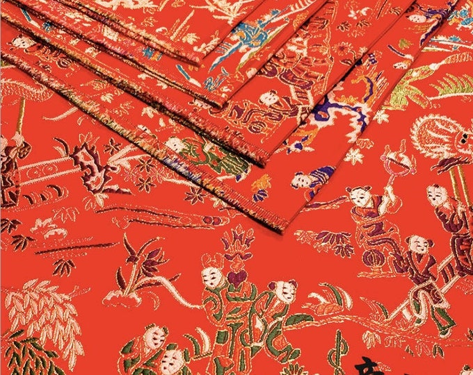 Chinese Traditional Element Descendants of the House Jacquard Brocade Fabric, Floral Curtain/Dress DIY Sewing Fabric, Home Furniture Fabric