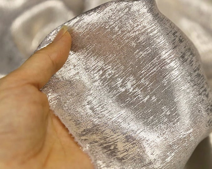 57"W Gorgeous Metallic Foil Chiffon Fabric| Designer Sewing Fabric| Smooth, Wrinkle-Resistant | pants, Bags, Crafting, Costume| Sold by Yard