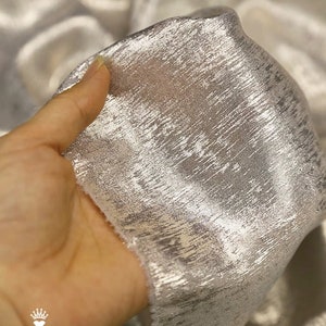 57 "W Wunderschöner Metallfolien-Chiffon-Stoff | Designer Nähstoff | Glatt, knitterfrei | Hosen, Taschen, Basteln, Kostüm | Verkaufte Massenware