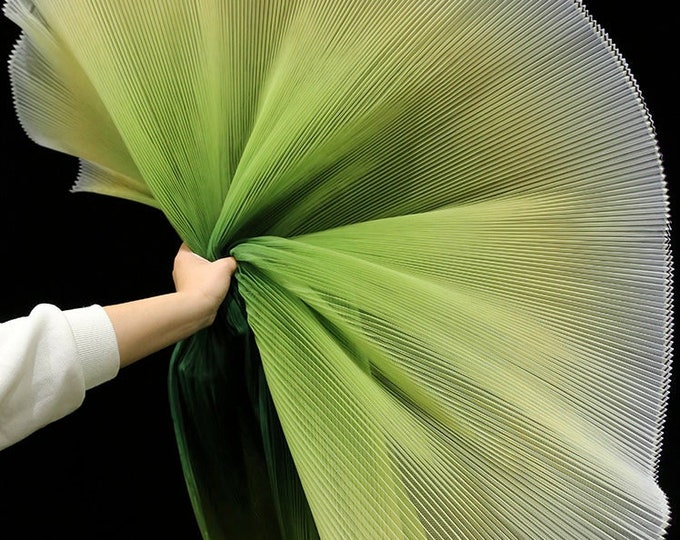 Pleated Hard Yarn Pleated Organza Fabric, 59" Wide 4 Colors Designer Fabric, Wedding, Gowns, Crafts, Events, Stiff shape and Texture fabric