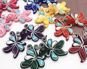 Handmade Butterfly Sewing Frog Closures: Satin Cheongsam Buttons