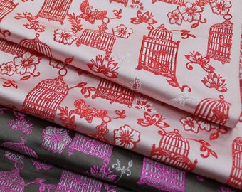 2 Colors Chinese Brocade Fabric Birdcage Cushion cover suit pillow case cheongsam Qipao Fabric