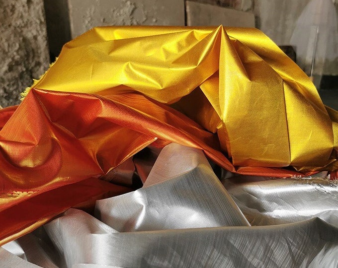 Double-sided color reflective gold Fabric, Luxury Designer Sewing Fabric, Cosplay, performing, costumes, decor, bag, doll making, DIY/fabric