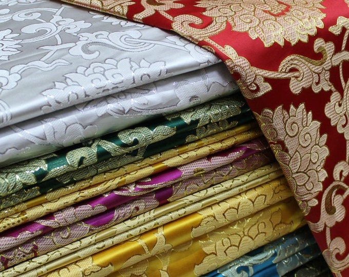 10 Colors Chinese style Mongolian Gown Tibetan robe decoration Brocade handmade fabric jacquard silk brocade antique fabric