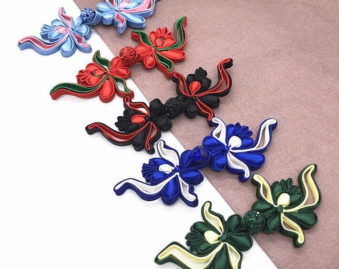 Handmade Luxuary Sewing Fasteners Chinese Knot Closure ,Cheongsam Frog Buttons  20+ Colors , Upholstery, Quilting, Sewing and decoration
