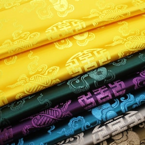 6 Colori Stile cinese Abito mongolo Imperatore abito tibetano decorazione Broccato tessuto fatto a mano jacquard seta broccato tessuto antico