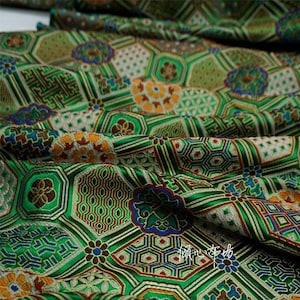 Abito mongolo in stile cinese Decorazione veste tibetana Broccato tessuto fatto a mano, broccato di seta jacquard, tappezzeria, tessuto trapuntato e cucito